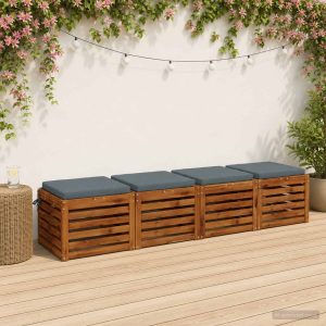Zitkussens 4 st blauw polyester