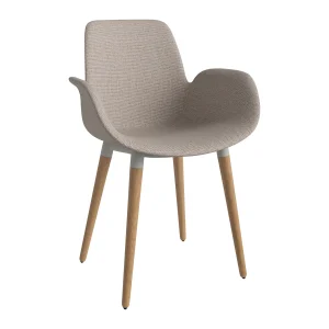 Bolia Seed eetkamerstoel met armleuning hout London Grey Brown
